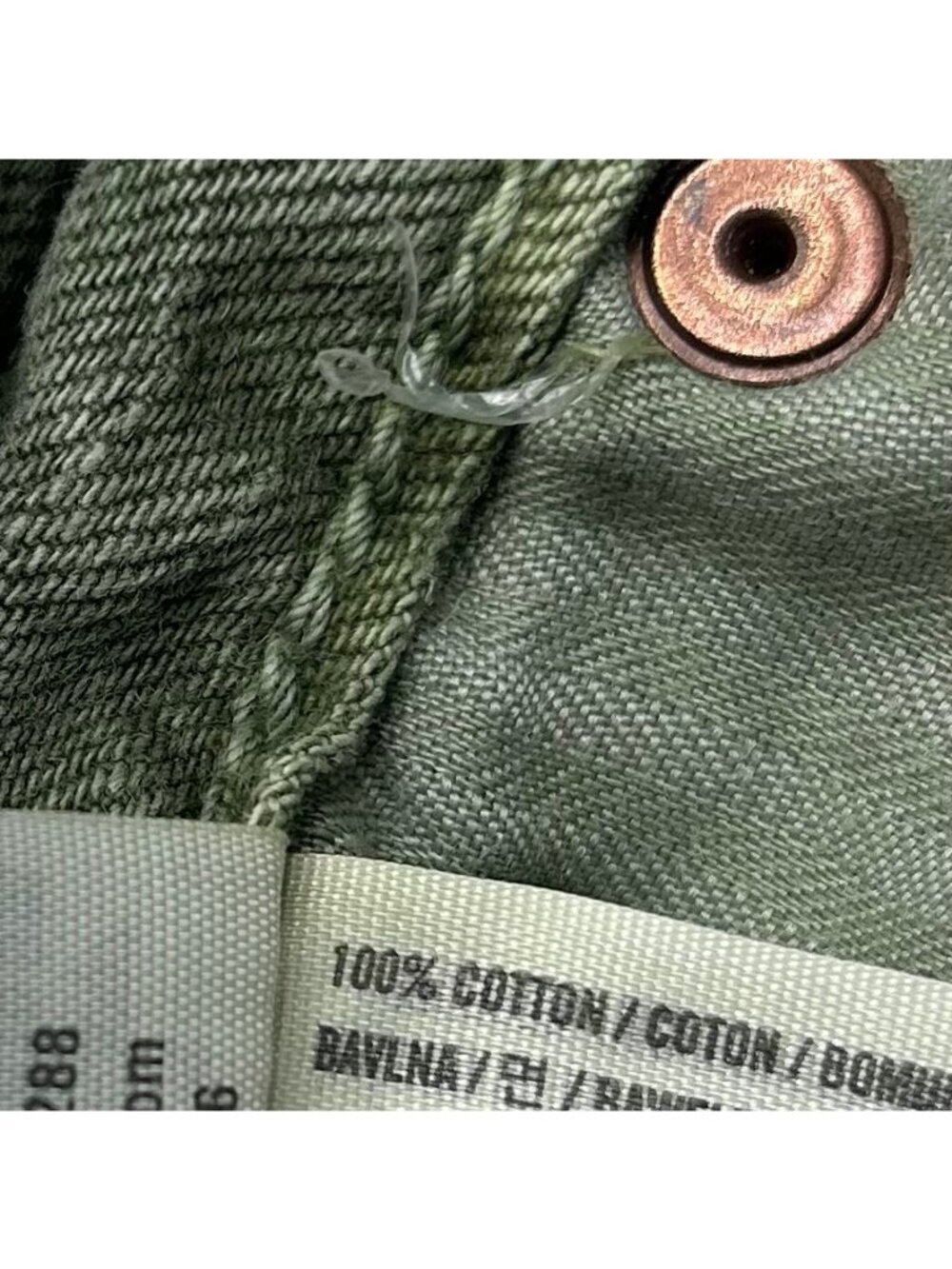 Abercrombie & Fitch Annie High Rise Women's 4/27 Olive Raw Hem Logo - Picture 10 of 15
